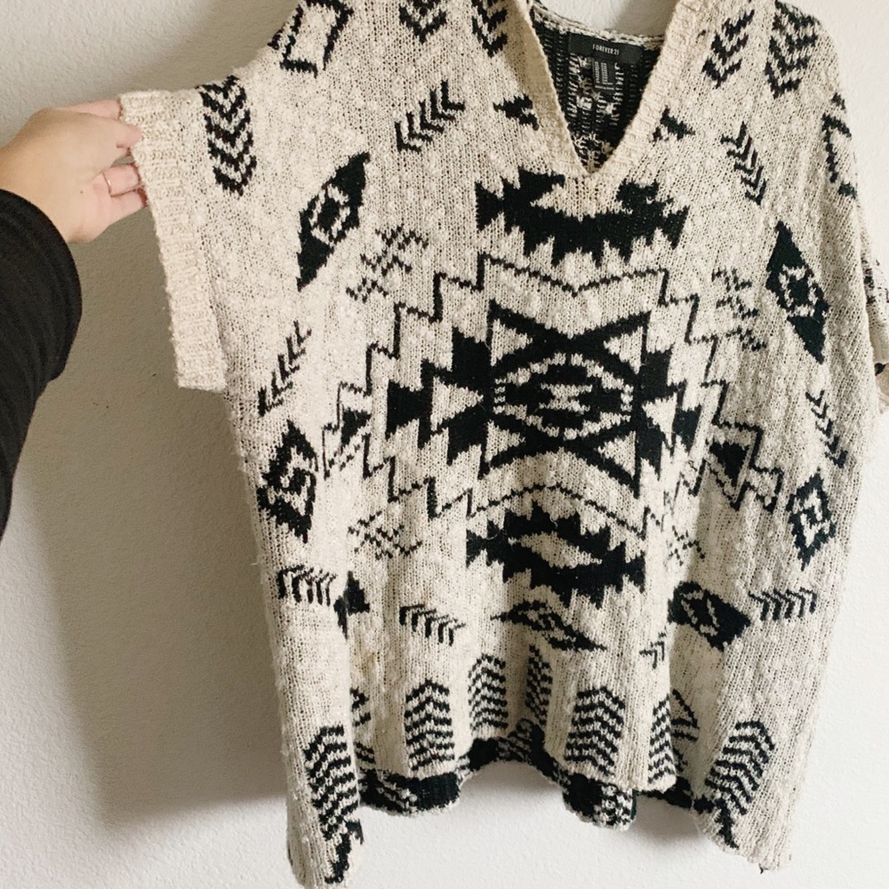 Forever 21 Aztec print poncho